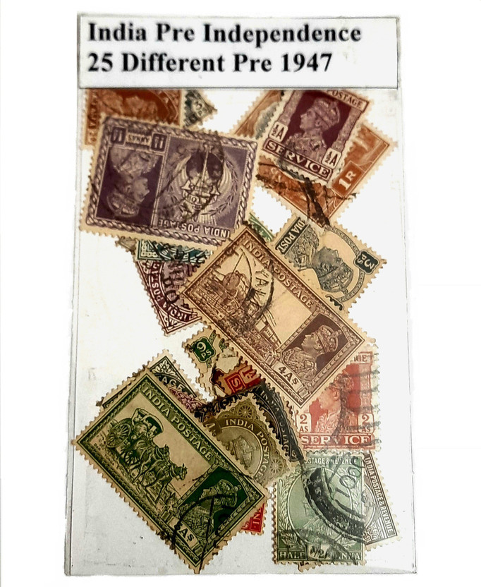 GOLD MINT 25 Different 1890 - 1947 Old Antique British India Postage and Revenue stamps Rare set Stamps(25 Stamps)