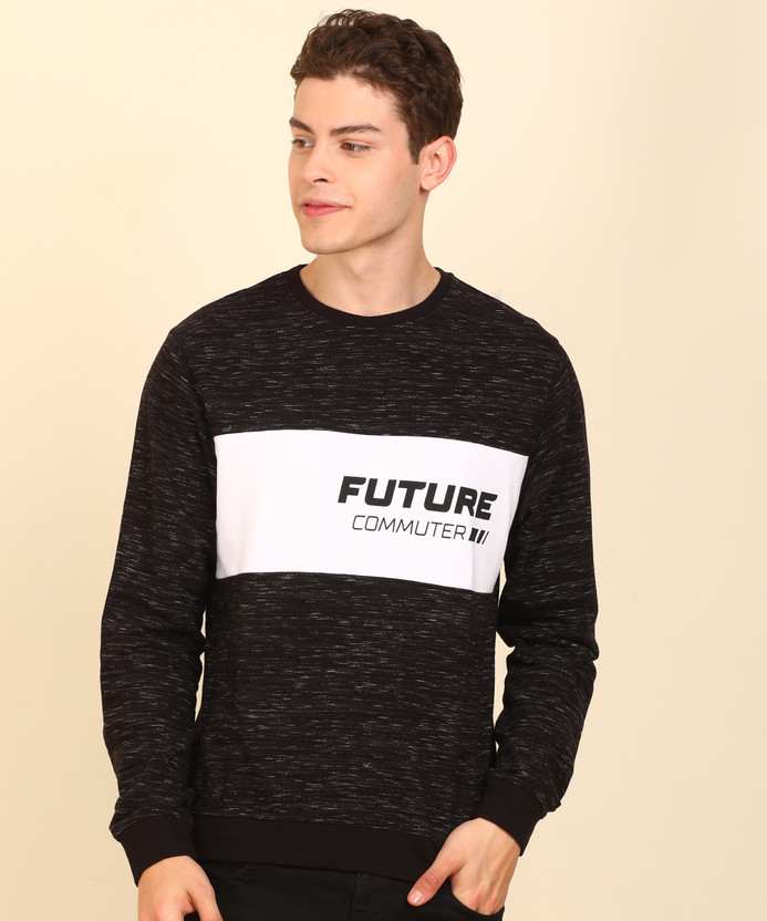 Sleeve Printed Men Sweatshirt 