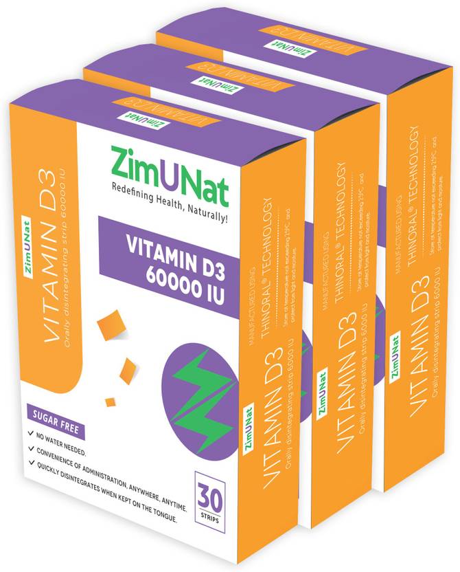 Zimunat Vitamin D3 Orally Disintegrating Strips 60000 IU (30 Strips