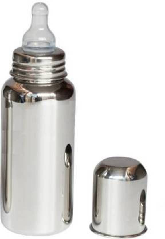 STEEPLE 120 ml Stainless Steel Baby Milk Bottle, Baby Feeding Bottle