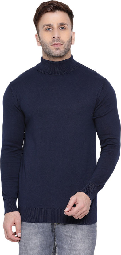 Unex Solid Turtle Neck Casual Men Dark 