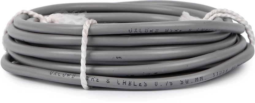 Oxcord 2 core Round Copper Wires .75mm Domestic Industrial Electric Connections-(2 MTR) 5 sq/mm Grey 6.56 ft. Wire(Grey)