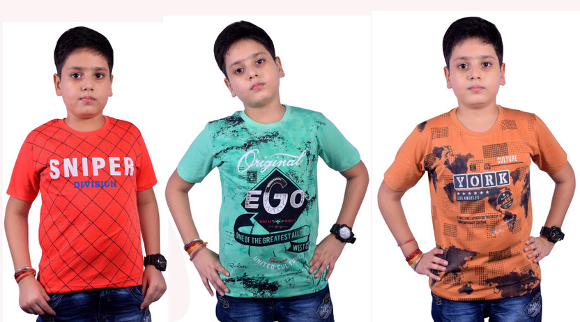 Kundan boys printed pure cotton t shirt clearance