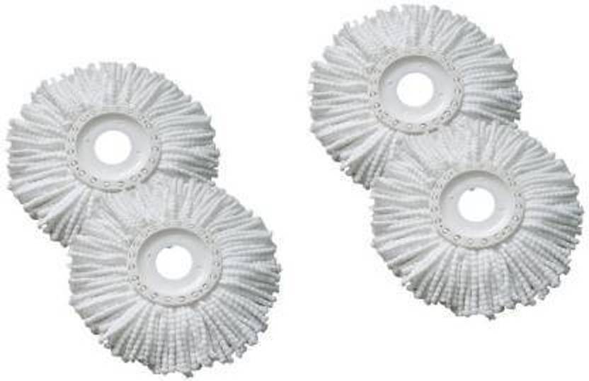 WDS 4 pcs Magic Spin Mop Replacement Head Refill for 360 degree