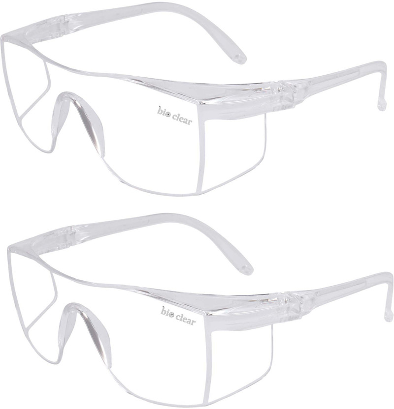 bio clear 2 safety wrap around Eye safety goggles full cover Laboratory, Wood-working, Power Tool  Safety Goggle(Free-size)
