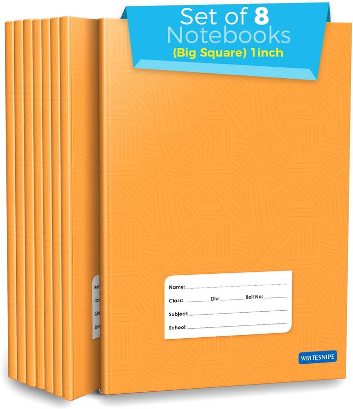 Woodsnipe Big Maths Square Ruled Notebooks | Square 1 inch | 176 Pages ...