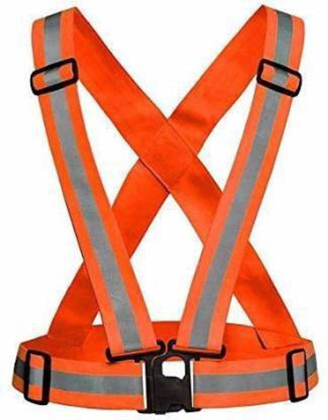 Legion Legion High Visibility Protective Reflective Vest Belt Jacket Safety Jacket(Orange) - Flipkart Deal