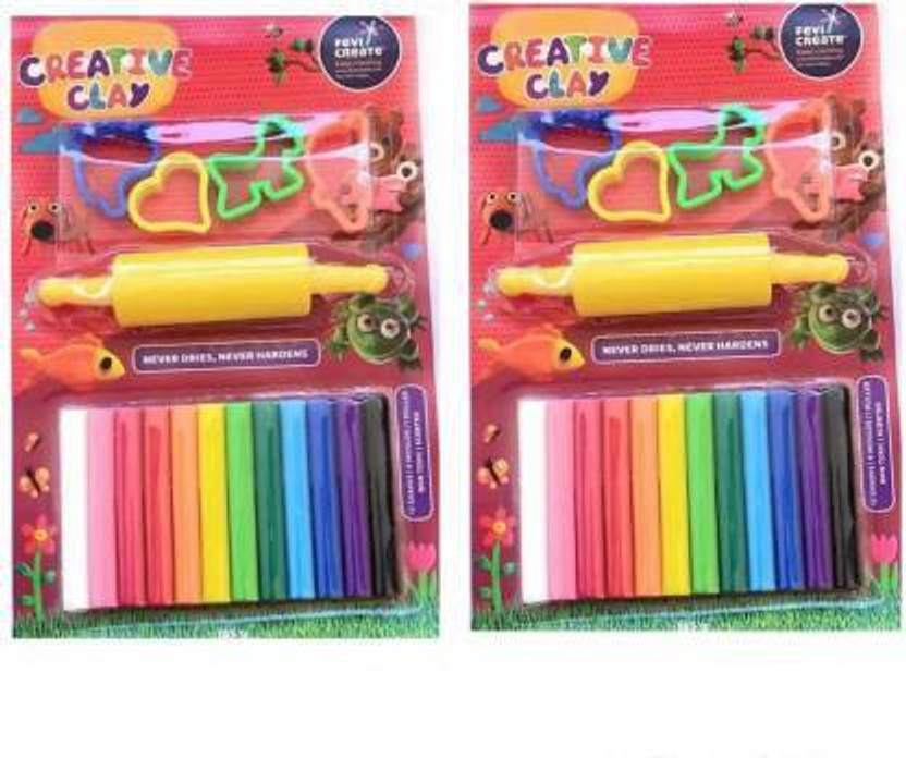 AMB Two Set Of Play And Learn Clay For Kids ( MULTICOLOR)