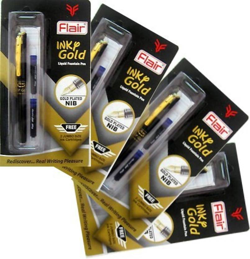 FLAIR Inky Gold Fountain Pen - Buy FLAIR Inky Gold Fountain Pen - Fountain Pen Online at Best