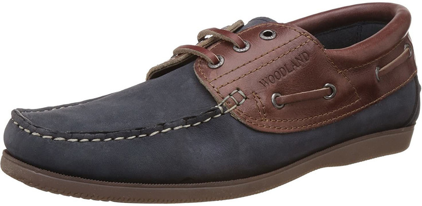 WOODLAND 1618114-DNAVY Boat Shoes For 