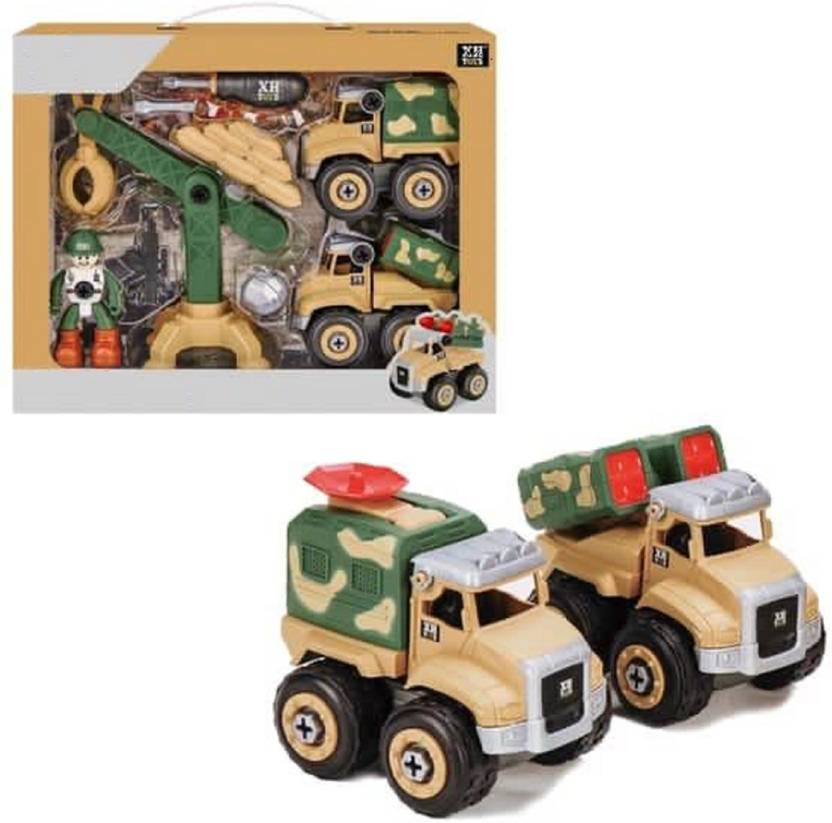 Dherik Tradworld DIY Assemble Disassemble Military Truck Play Set