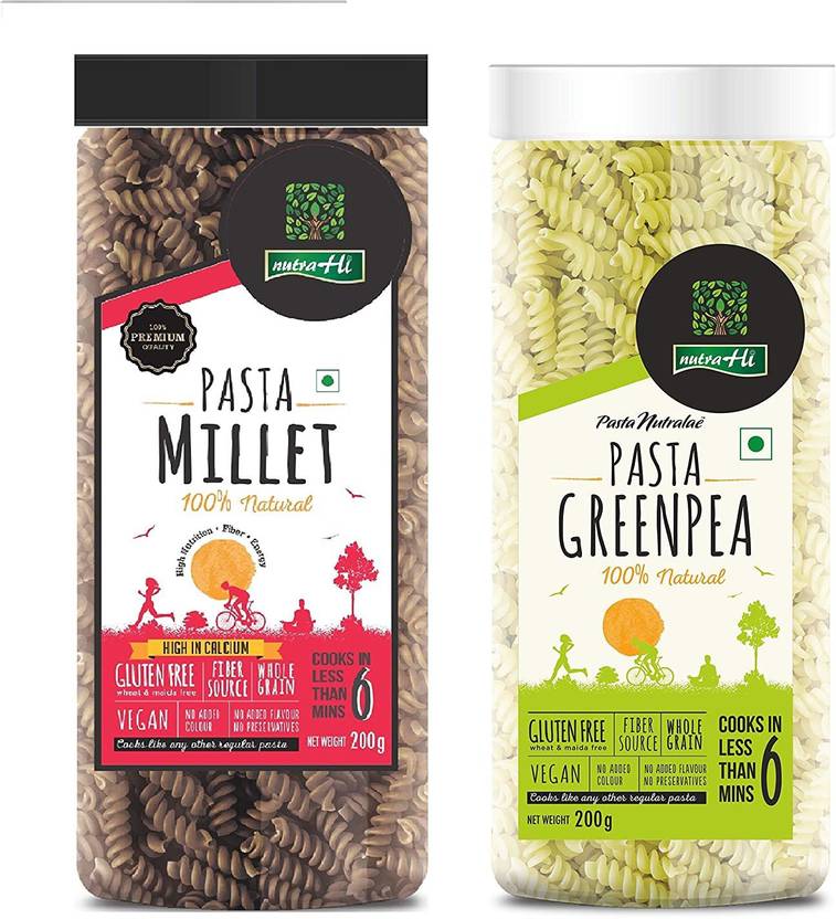 NutraHi Millet Gluten free pasta + Green Pea Gluten free pasta Pasta Price in India
