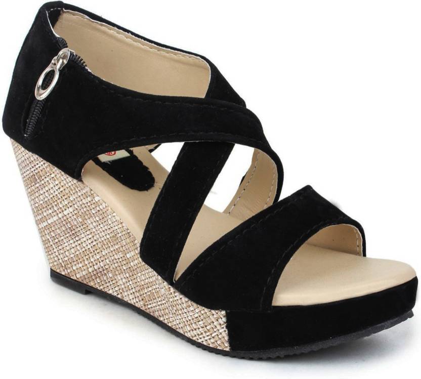 Rkee Women Black Wedges Buy Rkee Women Black Wedges Online At Best Price Shop Online For Footwears In India Flipkart Com