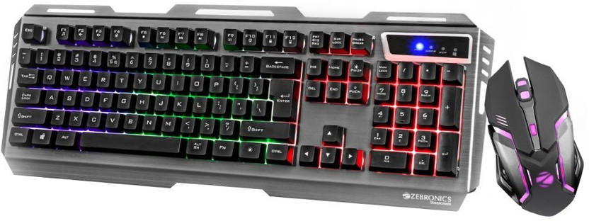 ZEBRONICS Transformer (ZEB KMC 10) Combo Set Designed for Gaming(Black)