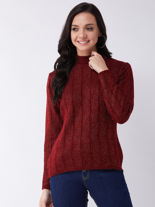 Maroon colour sweater top