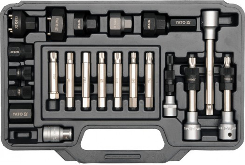 YATO YATO The set is made of the best tool steels: CrV, S45C, steel 8660. Socket Set(Pack of 22) - Flipkart Deal