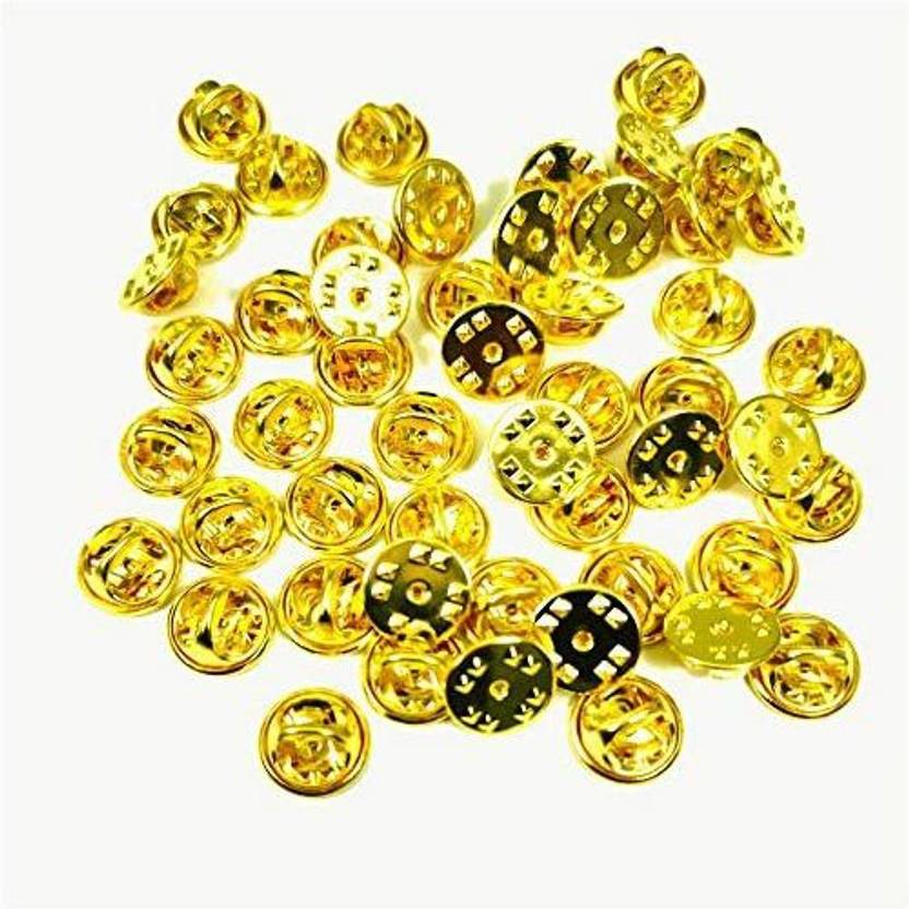 MOTYYA 50 Pieces Brass Butterfly Clutch Badge Insignia Clutches Pin