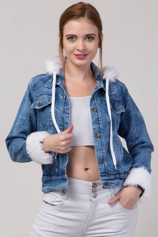FASHIONZILLA Full Sleeve Self Design Women Denim Jacket Buy