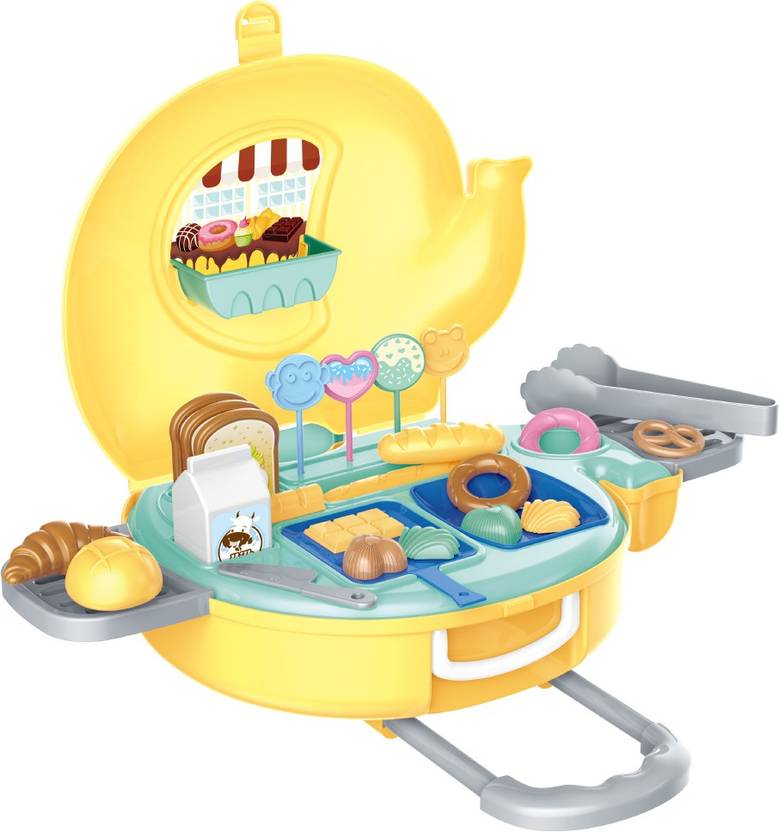 Toyshack Bakery Play set with Trolly, Accessories and Toys for Kids Bakery Play set with