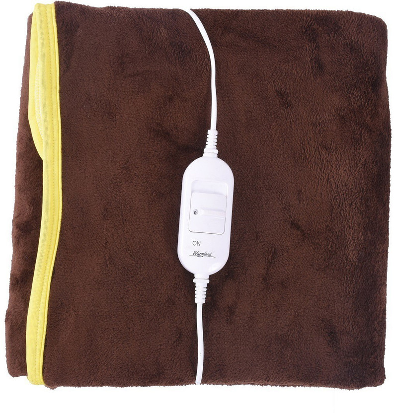Comfort Homes Solid Single Electric Blanket for  Heavy Winter(Fur, Brown)
