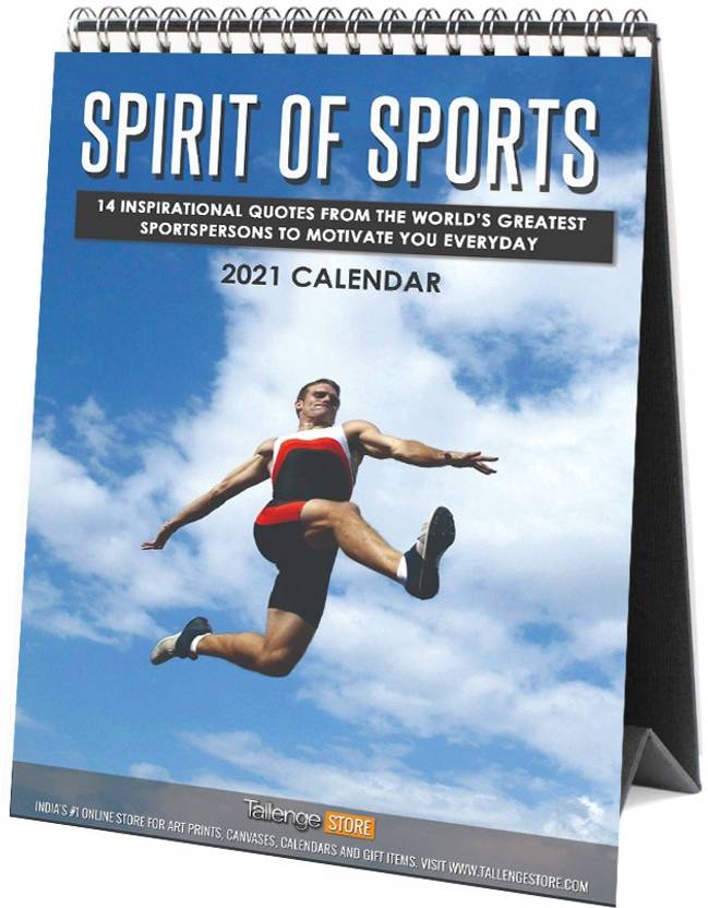 Tallenge Sports Motivational Collection 2021 Desk Calendar 6 x 9