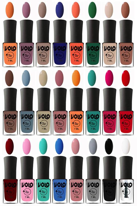 Volo Shine Bright Glossy Nail Polish Combo Set of 24 Nail Paint Combo