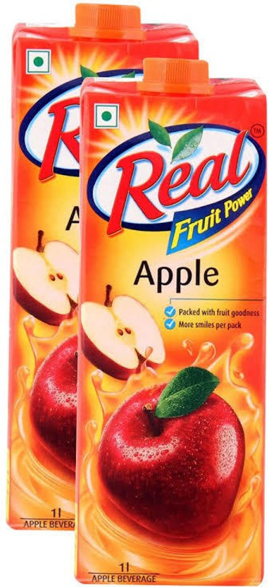 Real Apple juice (pack of 2)(2 x 1 L)