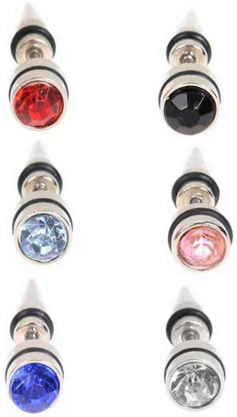 ANORI Mens Women girls boys Valentine Multi Hoop Bali earrings combo stylish design Steel, Stainless Steel, Brass, Copper Stud Earring