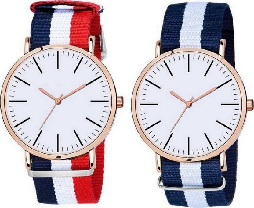 B K ENTERPRIS wd red blue_combo Casual Analog Watch - For Men ...