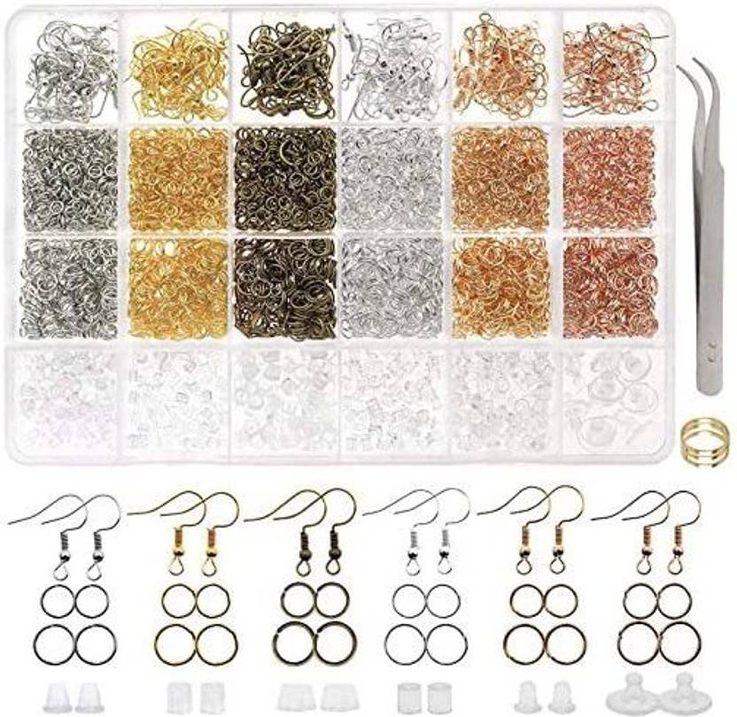 COLOAD DICOBD 3700pcs Earring Making Supplies Kit with 6 Colors Earring