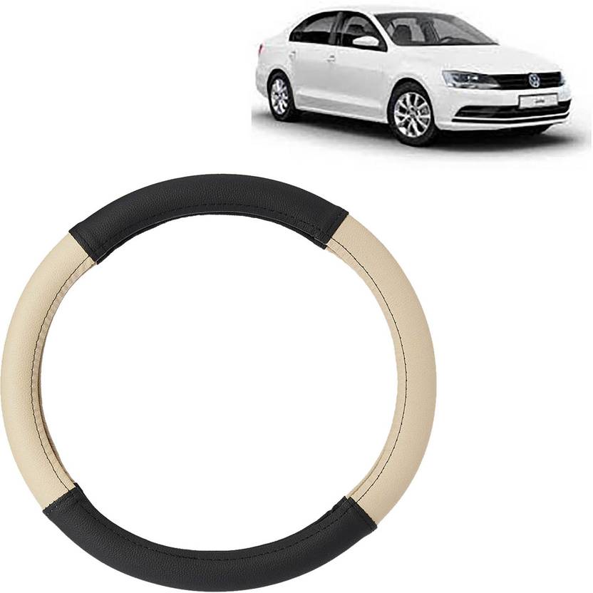 Rhtdm Hand Stiched Steering Cover For Volkswagen Jetta Price in India