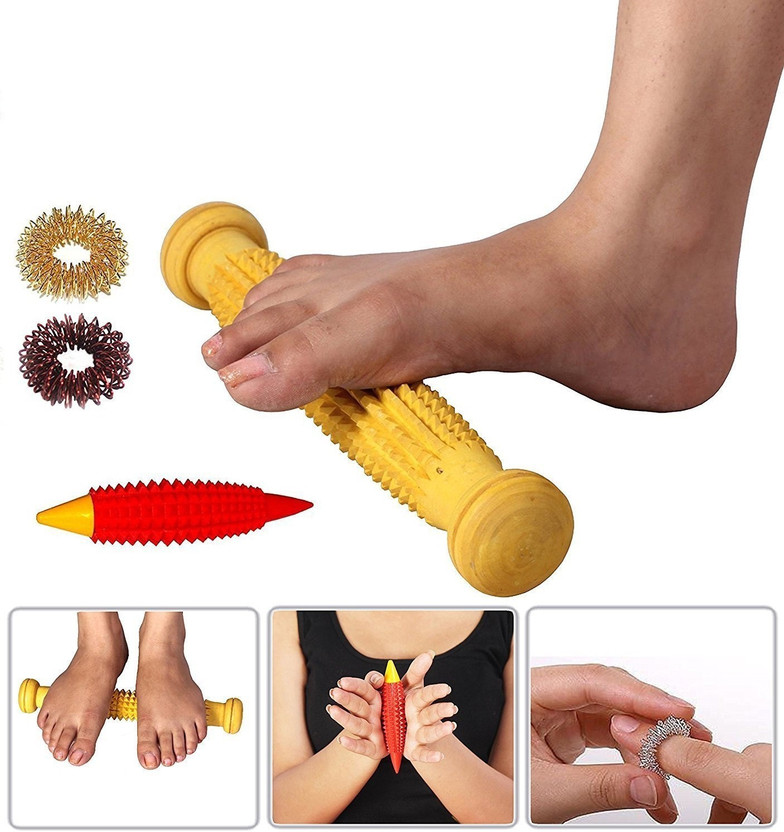 NP NAVEEN PLASTIC Acupressure Foot Roller With Acupressure Massage Products Fitness Accessory Kit Kit