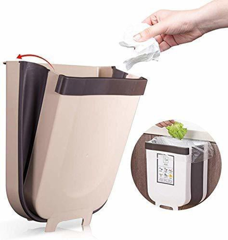 FIREFLY HUB Trash bin, Hanging can Kitchen Cabinet Door Collapsible dust bin Room car Waste Box Tools Supplies Home Garbage Bins PP (Polypropylene) Dustbin(Multicolor)