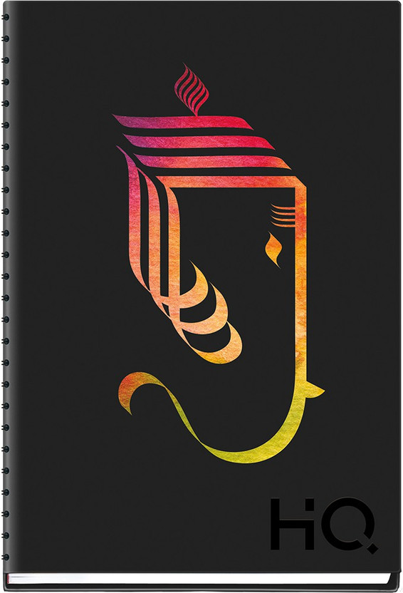 NAVNEET HQ My Notes (A5 Size) - Ganesha Series A5 Notebook Single Ruled 192 Pages(Black)