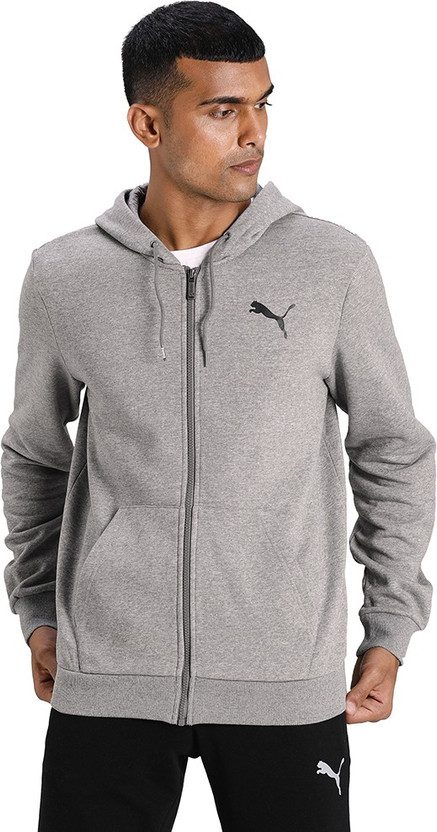 puma full sleeve solid men's jacket