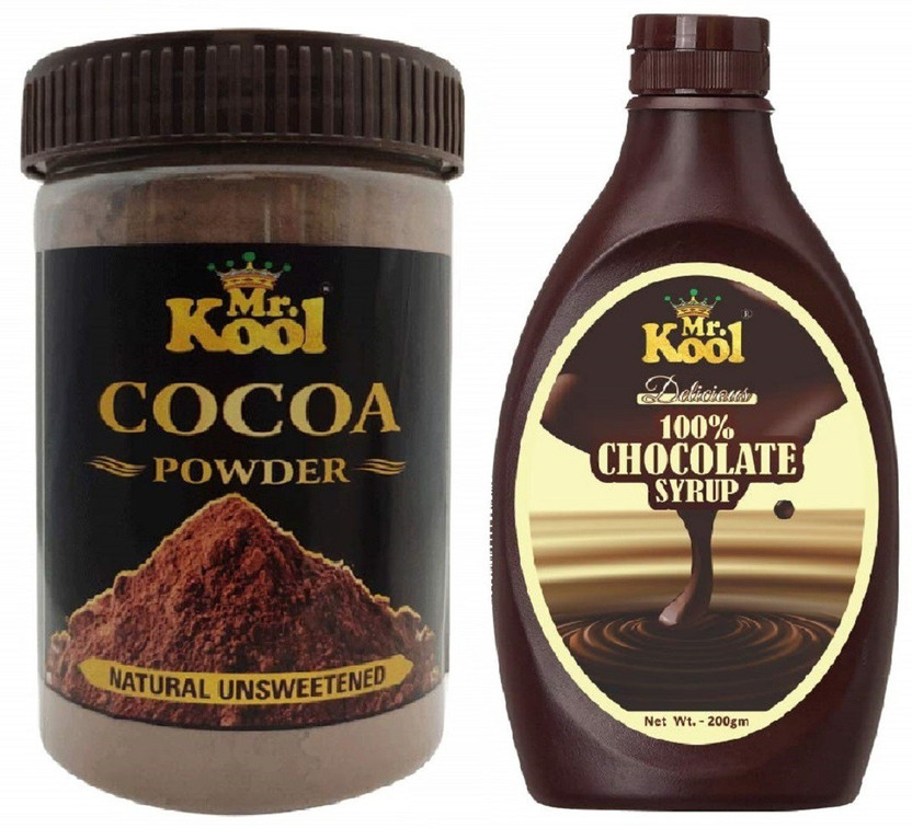 Mr.Kool Cocoa Powder , Chocolate Syrup Combo Pack Of 2 (100 g , 200 g) Combo(Cocoa Powder 100g , Choco Syrup 200g)
