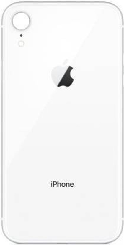 Unique4Ever Apple iPhone XR ( GLASS ) Big Hole Back Panel(White)