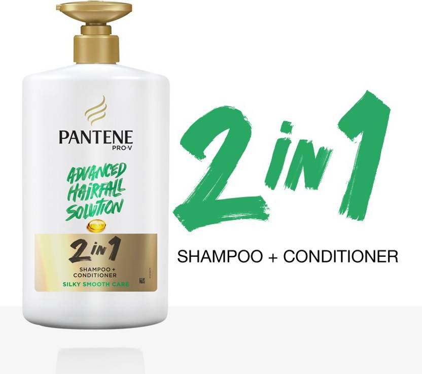PANTENE 2 in 1 Silky Smooth Care Shampoo + Conditioner, 1 L Price in