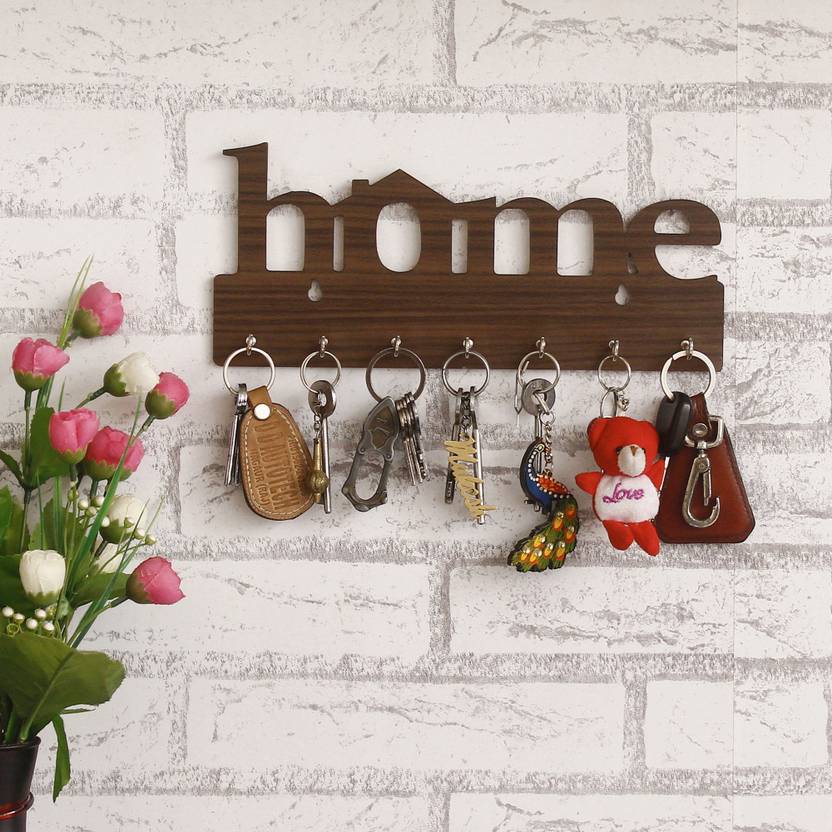 WEBELKART "Home " Wall Mounted Key Holder for Wall/Home Decor/Office