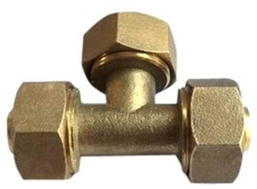 Novus Kitec Compression Brass Equal Tee Connector, Pipe Fittings Non