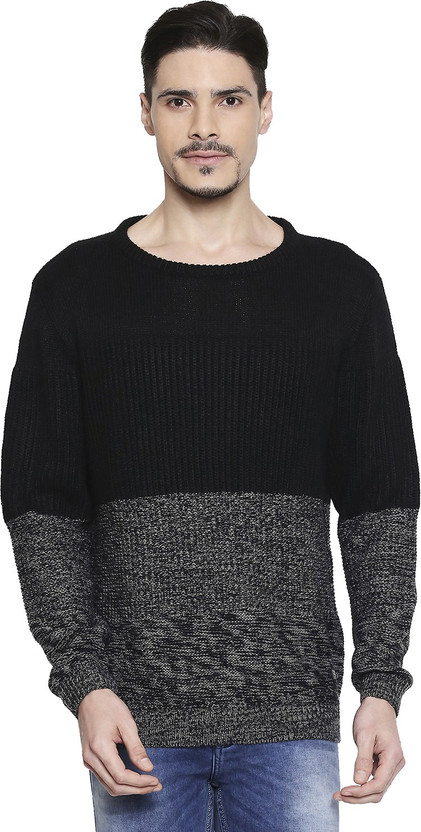 MUFTI Striped Round Neck Casual Men 