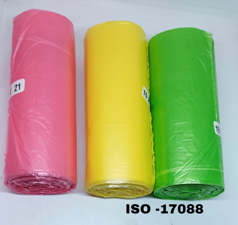 VENUS TRADING STORE GARBAGE BAG 90 BAGS multicolour )100%Biodegradable /Plastic / Dustbin Bags / Waste & Recycling/trash bags/ Eco-friendly etc. Kitchens, Hotels, Offices,Toilets, Hospitals, Malls and Parks. Medium Garbage Bag Medium 3 L Garbage Bag  Pack Of 90(90Bag )