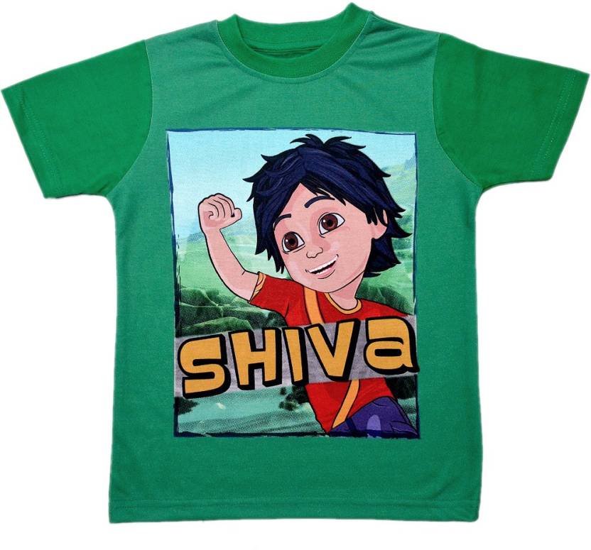  | SHIVA Boys Printed Polycotton T Shirt - Round Neck