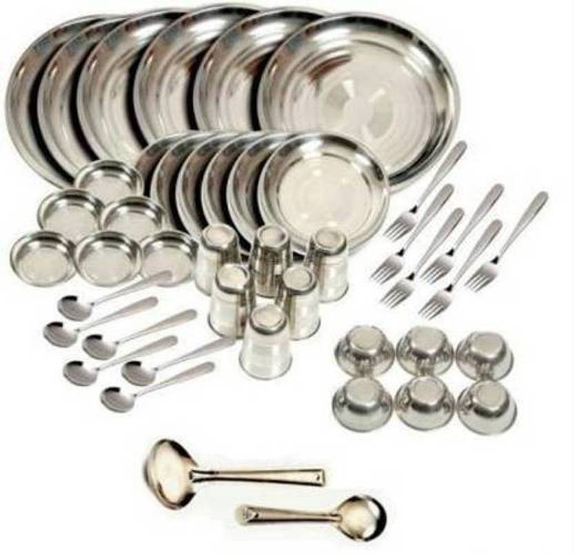 SteelTop Pack of 44 Stainless Steel Stainless Steel 44 Pieces Dinner