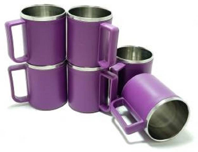 Apex COFFEE MUG 6 PCS SET Stainless Steel, Plastic Coffee Mug Price in