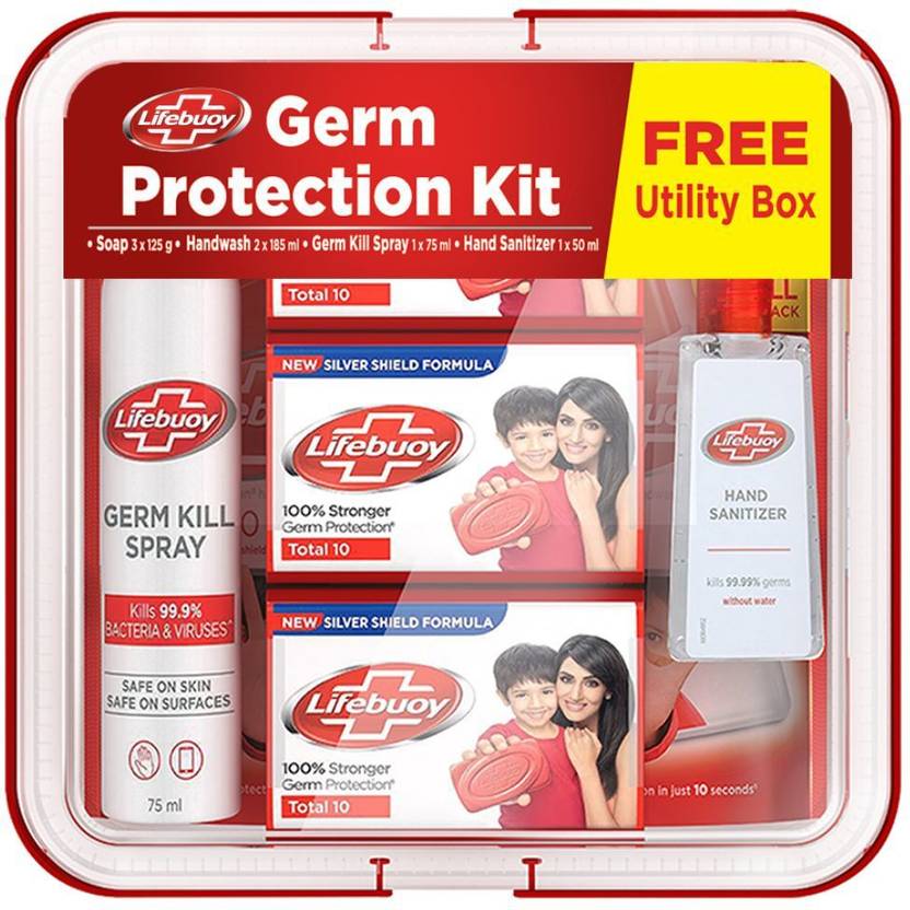 LIFEBUOY Germ Protection Kit Contains Soap, Handwash, Hand Sanitizer