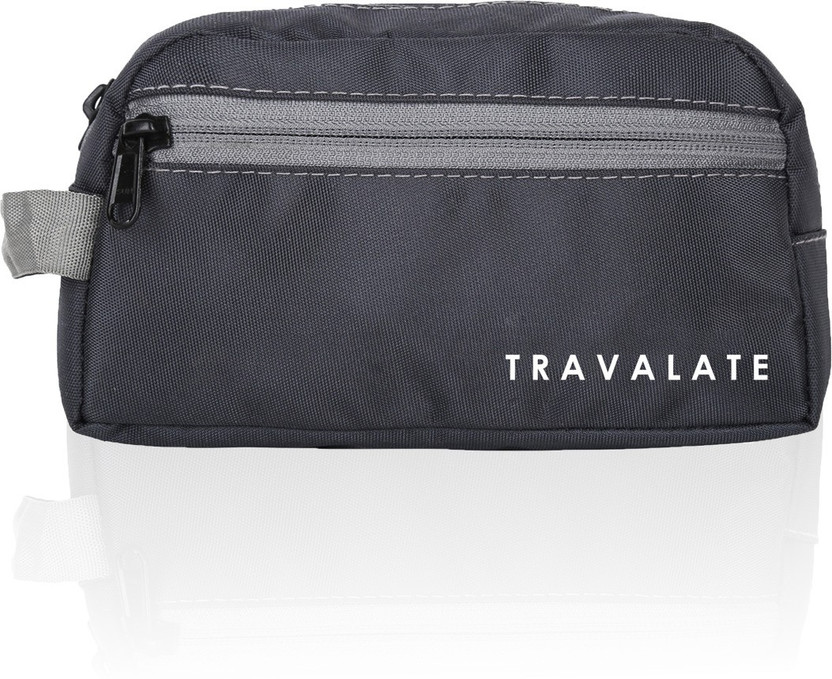 Travalate Polyester Toiletry Bag Makeup Shaving Kit Pouch for Men and Women Travel Toiletry Kit(Grey)