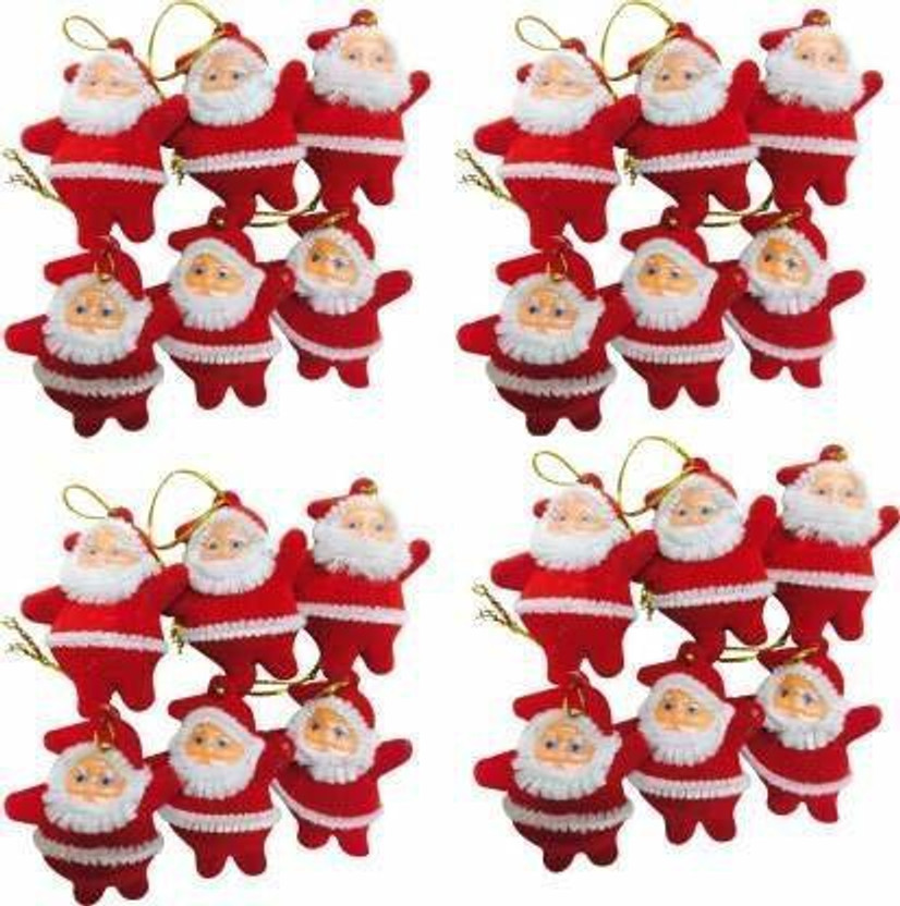 Aravh Aravh Trademart Christmas Decoration Ornaments Items - Santa Claus Hanging Ornaments Pack of 24 - Flipkart Deal
