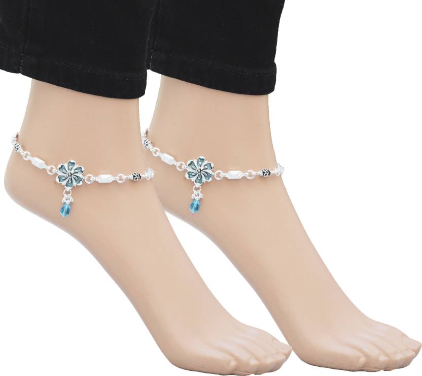 Jack Sparrow anklet Antique latest fancy stylish design for girls and women  Payal/Anklet/Pajeb/Payjeb/Painjan/Ghungroo/Anklet Bracelet/Pattilu for  Women and Girl Glittering Oxidised Silver Anklets Traditional Brass Metal  Anklets Payal Pair for Women ...