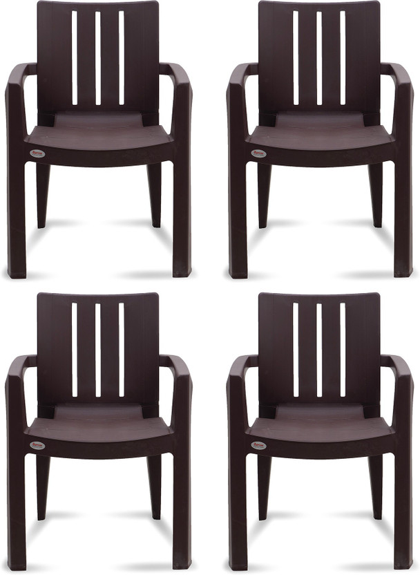 Supreme Kent Plastic Outdoor Chair(Brown, Pre-assembled)